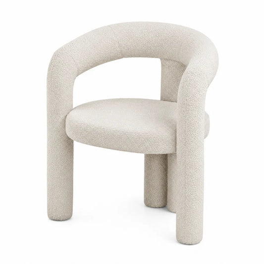 Sedia in tessuto con struttura in legno
