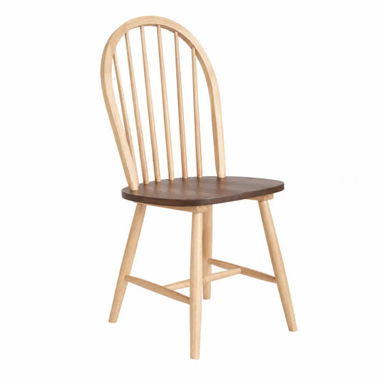 Sedia in legno con seduta marrone